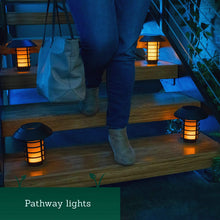 Load image into Gallery viewer, Bell+Howell Smart Solar Pathway Lights, Bright White &amp; Flickering Flame Solar Torches Waterproof Outdoor Lighting Landscape Lights Dusk to Dawn Auto On/Off for Garden Patio Yard