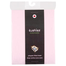 Load image into Gallery viewer, Kushies Pack N Play Playard Sheet, Soft 100% Breathable Cotton Flannel, Made in Canada, Pink