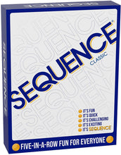 Load image into Gallery viewer, SEQUENCE- Original SEQUENCE Game with Folding Board, Cards and Chips by Jax ( Packaging may Vary ) White, 10.3" x 8.1" x 2.31"