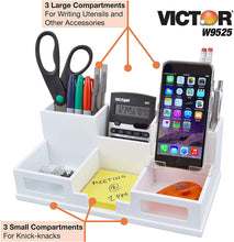 Load image into Gallery viewer, Victor Wood Desk Organizer with Smart Phone Holder, S9525