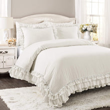 Load image into Gallery viewer, Lush Decor Ella Shabby Chic Ruffle Lace 3 Piece Comforter Set