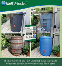 Load image into Gallery viewer, EarthMinded DIY Rain Barrel Diverter and Parts Kit - Water Collection System To Convert Containers into Rain Barrels - Catch Rain Water for Outdoor Chores - RBK-0001