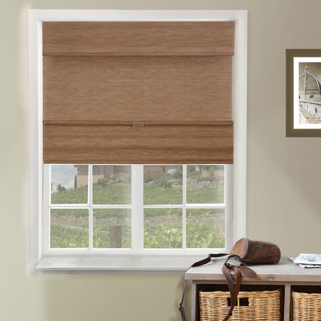 Chicology Cordless Magnetic Roman Shades / Window Blind Fabric Curtain Drape