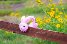 Load image into Gallery viewer, ReTrak Retractable Animalz Tangle-Free, Volume Limiting (85 dB) Over Ear Headphones for Kids, Pink Bunny (ETAUDFBNY)