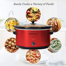 Load image into Gallery viewer, Elite Platinum Elite Gourmet MST-900RXT Electric Ceramic XL Jumbo Slow Cooker Adjustable Temp, Entrees, Sauces, Stews &amp; Dips, Dishwasher Safe Glass Lid &amp; Crock, 8.5 Quart, Red