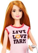 Load image into Gallery viewer, Barbie Chicken Farmer Doll, Red-Haired, and Playset with Henhouse and Accessories