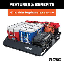 Load image into Gallery viewer, CURT 18115 Universal 42 x 37-Inch Black Steel Roof Rack Rooftop Cargo Carrier