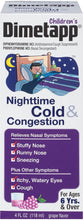 Load image into Gallery viewer, Children’s Dimetapp Nighttime Cold &amp; Congestion (4 fl. oz. Grape Flavor), Nasal Decongestant &amp; Antihistamine/Cough Suppressant, Ages 6+