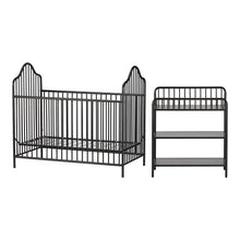 Load image into Gallery viewer, Little Seeds Rowan Valley Lanley Metal Crib and Changing Table Set