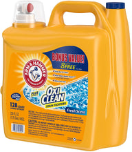 Load image into Gallery viewer, Arm &amp; Hammer Plus OxiClean Fresh Scent, 128 Loads Liquid Laundry Detergent, 224 Fl oz