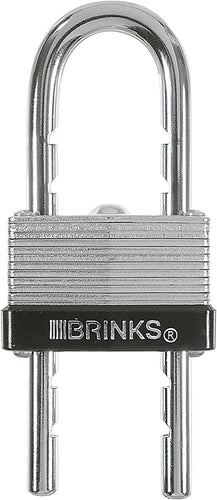 BRINKS 172-40061 40mm Laminated Steel Padlock with Adjustable Shackle