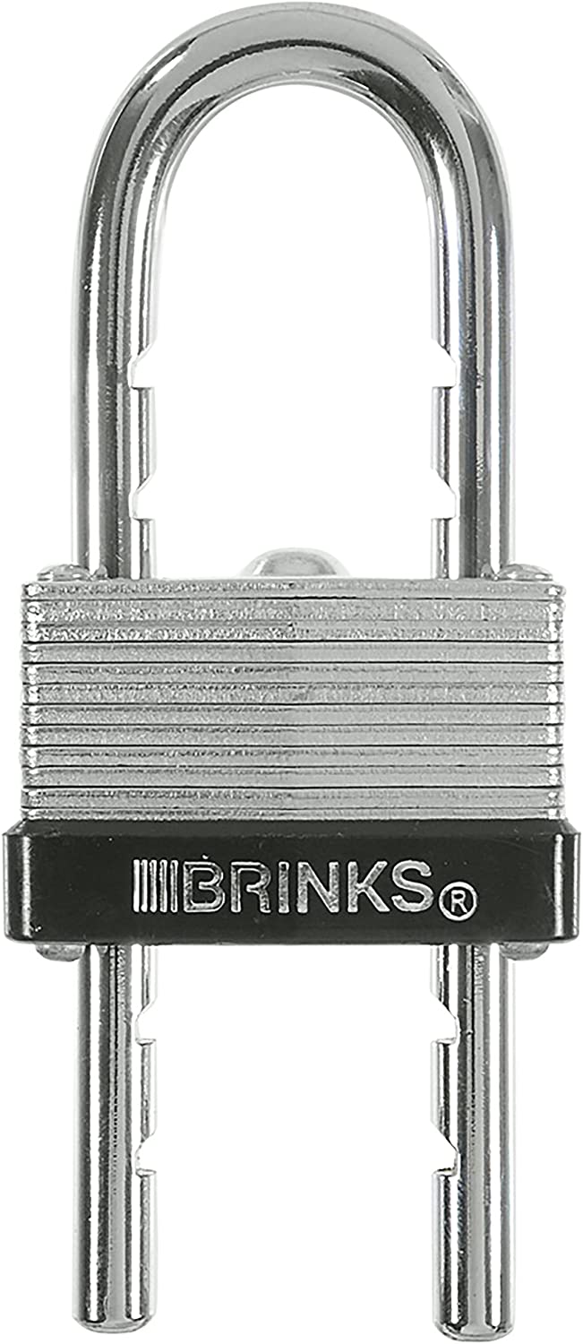 BRINKS 172-40061 40mm Laminated Steel Padlock with Adjustable Shackle