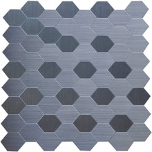 Load image into Gallery viewer, Instant Mosaic Peel&#39;N&#39;Stick Metal Mosaic Wall Tile, 12&quot; x 12&quot;