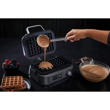 Load image into Gallery viewer, Calphalon Intellicrisp Waffle Maker, Dark Stainless Steel