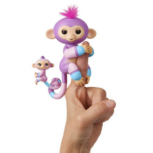 Load image into Gallery viewer, WowWee Fingerlings Baby Monkey &amp; Mini Bffs Billie &amp; Aiden Finger Puppets