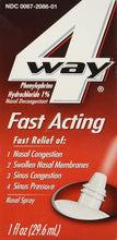 Load image into Gallery viewer, 4-Way Fast Acting Nasal Spray, 1 Fl Oz