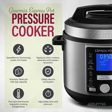 Load image into Gallery viewer, Gourmia GPC965 Digital Multi-Functional Pressure Cooker | Automatic Pressure Release | Adjustable Pressure Control | 13 Cook Modes | Removable Stainless Steel 6 Qt Pot | Lid Lock | Auto Stir Function