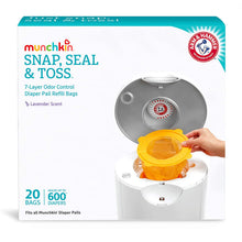 Load image into Gallery viewer, Munchkin Arm &amp; Hammer Diaper Pail Snap with Seal and Toss Refill Bag
