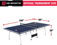 Load image into Gallery viewer, MD Sports Table Tennis Set: Regulation Ping Pong Table with Net - Available in Multiple Styles