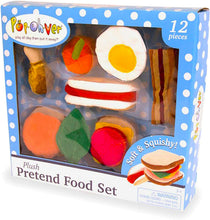 Load image into Gallery viewer, Pop-Oh-Ver - 12 Piece Plush Food Set Play Set - Comes With Realistic Looking Foods - Fake Foods For Hours Of Pretend Fun - Great For Young Kids - Create A Passion For Cooking Early On