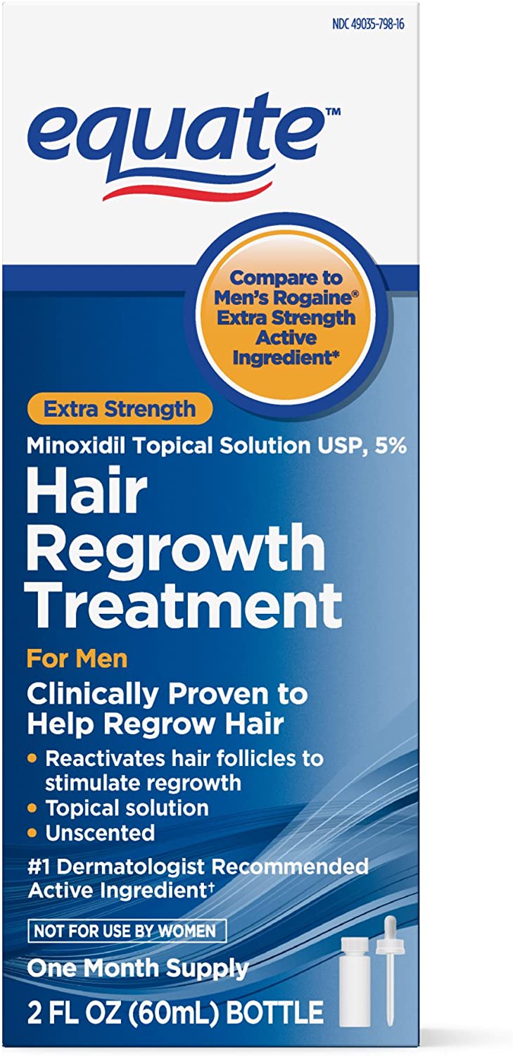 Equate - Hair Regrowth Treatment for Men with Minoxidil 5% Extra Strength, 2 fl oz