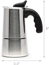 Load image into Gallery viewer, Primula Stainless Steel Stovetop Espresso Maker