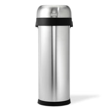 Load image into Gallery viewer, simplehuman Slim Open Top Trash Can, Commercial Grade, Heavy Gauge Stainless Steel, 50 L / 13 Gal