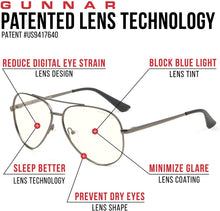 Load image into Gallery viewer, Gaming Glasses | Blue Light Blocking Glasses | Maverick/Gunmetal by Gunnar | 35% Blue Light Protection, 100% UV Light, Anti-Reflective To Protect &amp; Reduce Eye Strain &amp; Dryness