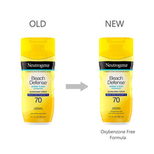 Load image into Gallery viewer, Neutrogena Beach Defense Water Resistant Sunscreen Body Lotion with Broad Spectrum SPF 70, Oil-Free and Fast-Absorbing, 6.7 oz