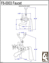 Load image into Gallery viewer, Water Creation Vintage Classic 7-Inch Spread Deck Mount Tub Faucet with Handheld Shower
