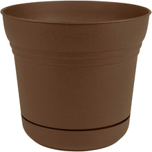 Load image into Gallery viewer, Bloem 010076 Saturn Planter with Saucer, 12&quot;, Chocolate (SP1245)