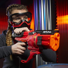 Load image into Gallery viewer, Nerf Rival Roundhouse XX-1500 Red Blaster -- Clear Rotating Chamber Loads Rounds into Barrel -- 5 Integrated Magazines, 15 Nerf Rival Rounds