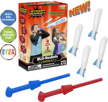Load image into Gallery viewer, Stomp Rocket New BLO-Rockets - Includes 2 Launchers, 4 Rockets - Indoor and Outdoor Rocket Toy Gift for Boys and Girls Ages 5 (6, 7, 8) and Up