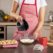 Load image into Gallery viewer, Ovente Portable Electric Hand Mixer 5 Speed Mixing, 150W Powerful Blender for Baking &amp; Cooking with 2 Stainless Steel Chrome Beater Attachments &amp; Snap Clear Case Compact Easy Storage