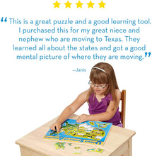 Load image into Gallery viewer, Melissa &amp; Doug USA Map Puzzle 45 pcs