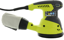 Load image into Gallery viewer, Ryobi RS290G 2.6 Amp 12,500 OPM Single Speed 5 Inch Hook and Loop Corded Random Orbit Sander w/ 3 Pads and Dust Bag
