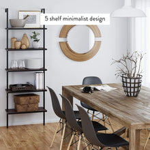 Load image into Gallery viewer, Nathan James Theo 5-Shelf Wood Ladder Bookcase