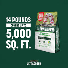 Load image into Gallery viewer, Pennington 100536576 UltraGreen Lawn Fertilizer, 14 LBS, Covers 5000 Sq Ft