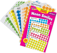 Load image into Gallery viewer, TREND enterprises, Inc. Neon Smiles superSpots Stickers Variety Pack, 2500 ct