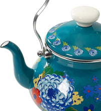 Load image into Gallery viewer, The Pioneer Woman Floral Dazzling Dahlias 2-Quart Tea Kettle, Steel with Enamel Finish, (2-Quart Tea Kettle)