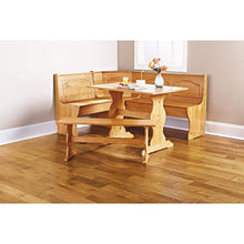Load image into Gallery viewer, Essential Home Emily Breakfast Nook Kitchen Nook Solid Wood Corner Dining Breakfast Set Table Bench Chair Booth