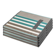 Load image into Gallery viewer, Sorbus Foldable Storage Cube Basket Bin, Vertical Stripe Line Pattern (6 Pack, Aqua)