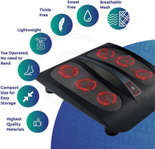 Load image into Gallery viewer, Belmint Shiatsu Foot Massager Machine with Heat - 18 Rotating Heads &amp; Soothing Heat for Deep Kneading Massage Therapy and Plantar Fasciitis - Foot Arch and Nerve Pain Relief
