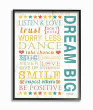 Load image into Gallery viewer, Stupell Industries Dream Big Typography Black Framed Wall Art, 11 x 14, Design by Artist Jennifer Pugh