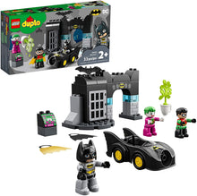 Load image into Gallery viewer, LEGO DUPLO Batman Batcave 10919 Action Figure Toy for Toddlers; with Batman, Robin, The Joker and The Batmobile; Great Gift for Super Hero Kids Who Love Imaginative Play, New 2020 (33 Pieces)