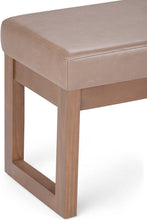 Load image into Gallery viewer, SIMPLIHOME Milltown 26 inch Wide Contemporary Rectangle Footstool Ottoman Bench