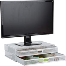 Load image into Gallery viewer, Mind Reader MESHMONSTA-PNK Metal Mesh Desk Drawer, Desktop Monitor Stand Organizer