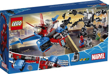 Load image into Gallery viewer, LEGO Marvel Spider-Man Spider-Jet vs Venom Mech 76150 Superhero Gift for Kids with Minifigures, Mech and Plane, New 2020 (371 Pieces)