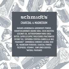 Load image into Gallery viewer, Schmidt's Natural Deodorant - Charcoal + Magnesium 2.65 Oz