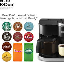 Load image into Gallery viewer, Keurig K-Duo Coffee Maker, Single Serve and 12-Cup Carafe Drip Coffee Brewer, Compatible with K-Cup Pods and Ground Coffee, Black